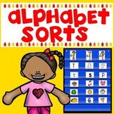 Alphabet Picture Sort and Worksheets