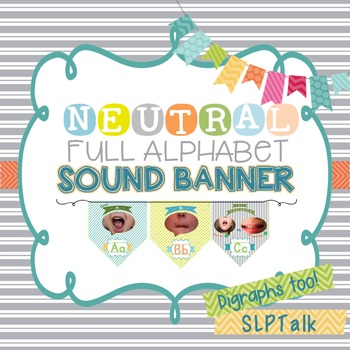 Preview of Speech Sound Banner - Neutral Room Decor