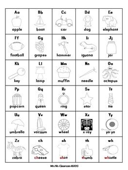 FREE Alphabet Sound Charts by Mrs N by Mrs N's Classroom | TpT