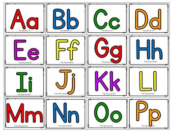 Alphabet Wall Chart-9 Months by The Teacher Bin | TpT
