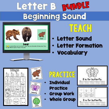 Preview of Alphabet Sounds Letter B Activity Bundle