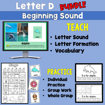 Preview of Alphabet Sounds Letter D Activity Bundle