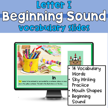 Preview of Alphabet Sounds Letter "i" Vocabulary Slides