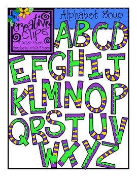Preview of Alphabet Soup {Creative Clips Digital Clipart}