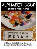 Alphabet Soup - Editable Name Cards