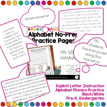 Alphabet Soup - NO PREP Alphabet Letter Practice Packet by Kindergarten