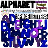 Alphabet Space Themed Letters Clipart