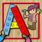 Alphabet Spin & Build - Identify & Form Uppercase + Lowerc