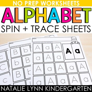 Alphabet Spin and Trace Letter Formation Handwriting Worksheets | TPT