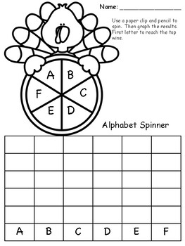 alphabet spinners a thanksgiving themed letter