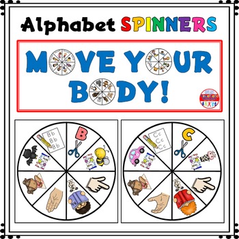 alphabet activity letter sounds spinners by kinesthetic