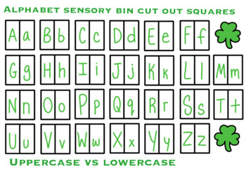 Preview of Alphabet Squares (uppercase vs lowercase) Printable