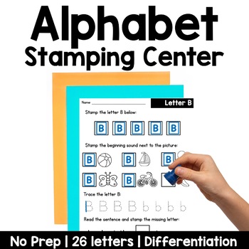 Preview of Alphabet Stamping Center | No Prep