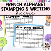 Free French Alphabet Stamping Pages in Upper Case and Lowe
