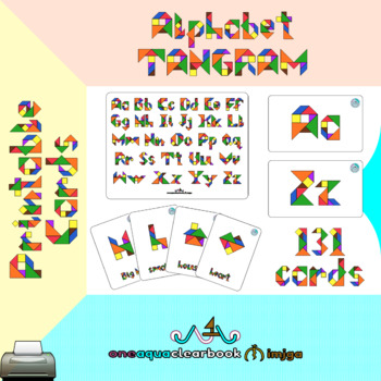 Preview of Alphabet Tangram Cards