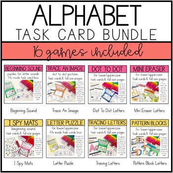 Preview of Alphabet Task Card Bundle