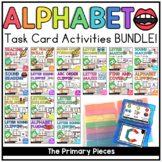Alphabet Task Cards BUNDLE Alphabet Task Boxes Letters and Sounds