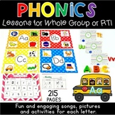 Phonics Worksheets Alphabet Activities for Whole Group and RTI