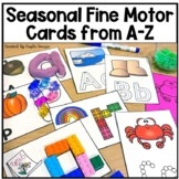 Alphabet Themed Seasonal Fine Motor Cards