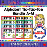 Alphabet Tic-Tac-Toe Bundle A-M Distance Learning