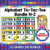 Alphabet Tic-Tac-Toe Bundle N-Z Distance Learning