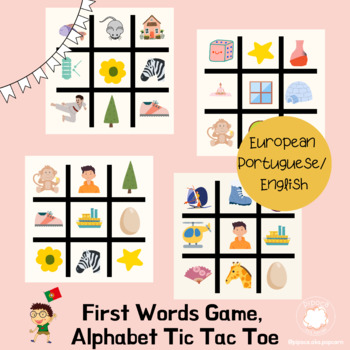 Alphabet Tic Tac Toe; European Portuguese First Words