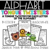 Alphabet Tongue Twister Charts {Color & B/W}
