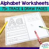 Alphabet Trace and Draw Worksheets | Alphabet Directed Drawing