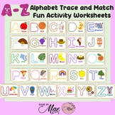 Alphabet Trace and Match Fun Activity Worksheets