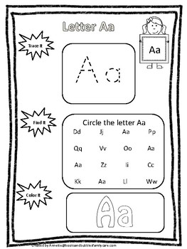 alphabet trace it find it color it worksheets preschool
