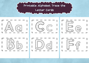 Preview of Alphabet Trace the Letter Card, KDG, Homeschool, Phonics, 1st grade Morning Work