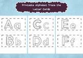 Alphabet Trace the Letter Card, KDG, Homeschool, Phonics, 