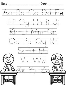 alphabet tracing by kindergarten maestra teachers pay teachers