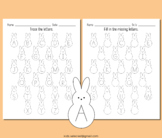Alphabet Tracing A-Z and Missing Letters Bunny Peeps Easte