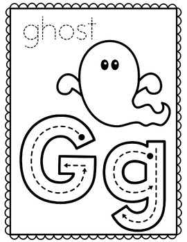 letter g coloring pages preschool halloween