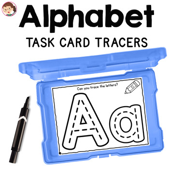 Preview of Alphabet Tracing, Alphabet Activities, Letter formation, Task Cards, Task Boxes