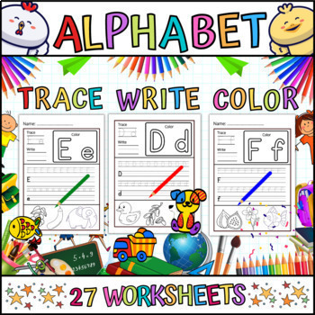 Alphabet Tracing - April Kindergarten Morning Work by 1 Teaches 2 Learn