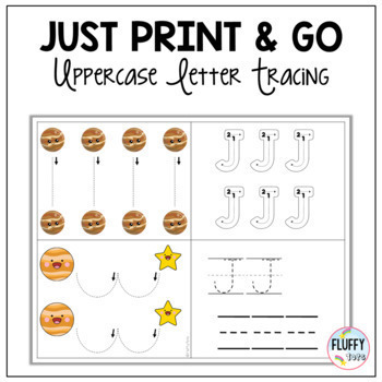 Uppercase Letter Tracing Book, Printing and Letter Formation Practice