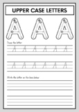 Alphabet Tracing Upper Case Letters 26 pages pdf