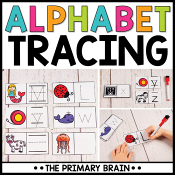 Preview of Alphabet Tracing Cards | Write and Wipe Handwriting Practice Letters Activity