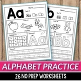 Alphabet Tracing Cards Handwriting Practice Beginning Lett