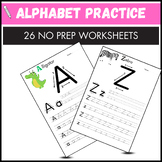 Alphabet Tracing Cards Handwriting Practice Beginning Letters