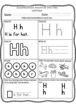 Alphabet Tracing Cards: Handwriting Practice for Letter H by CREATIVE EDU