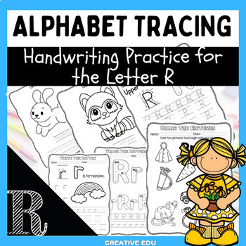 Preview of Alphabet Tracing Cards: Handwriting Practice for Letter R
