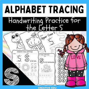 Preview of Alphabet Tracing Cards: Handwriting Practice for Letter S