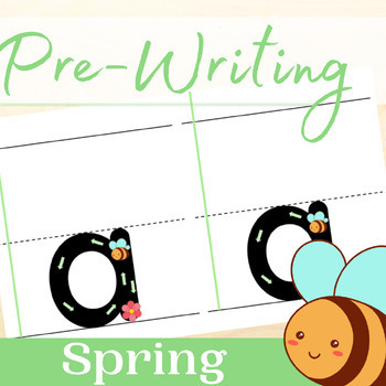 Preview of Alphabet Tracing for Pre-Writing Practice with Spring (Halves)