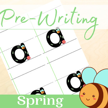 Preview of Alphabet Tracing for Pre-Writing Practice with Spring (Quarters)