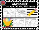 Alphabet Tracing & Coloring Worksheets