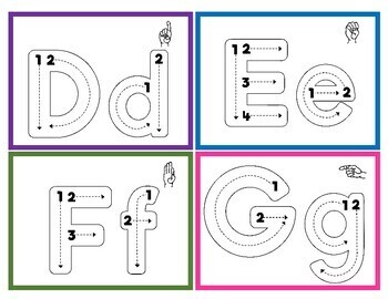 Alphabet Tracing Flash Cards