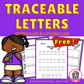 Preview of Traceable Letters | Alphabet Tracing Sheet | Letter Tracing Worksheets Free